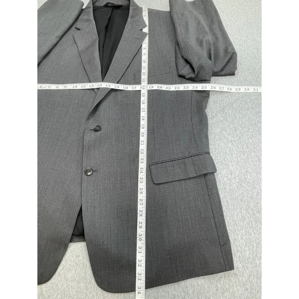 Jos A Bank Suit Men 50R Gray 100% Wool 2-Button Tailored Fit Pants 46x30 - 2 Pcs